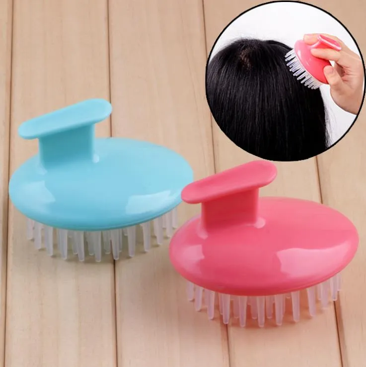 Массажная щетка для волос COMBS Шампунь кисти для мытья головы SITP STARP BEAL PLASTIC 4 Цвета с розничной упаковкой Чистота головы A394