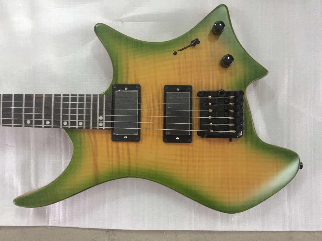 Custom Strandberg Boden OS 6 String Green Figure Maple Top Headless