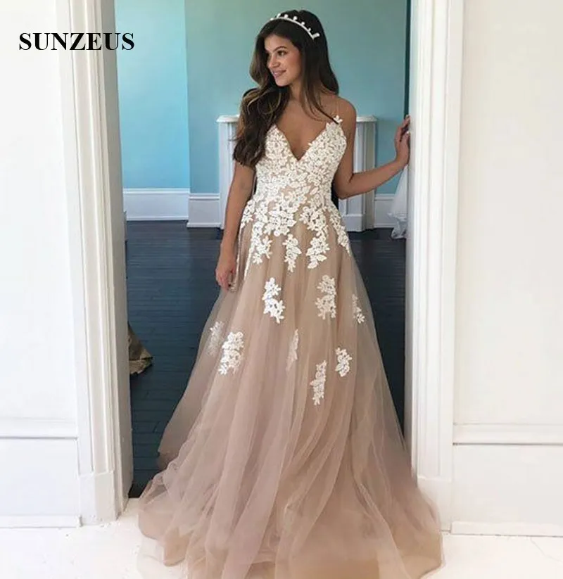 sachin and babi light blue dress Champagne Lace Mermaid Formal Dress with Corset