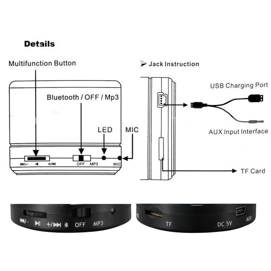 Mini haut-parleur Bluetooth S28 haut-parleurs stéréo sans fil avec fente pour cartes TF SD Radio de lecture FM portable pour téléphones portables universels avec Ret3564783