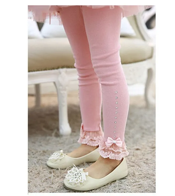 Girls' Leggings With Bow Design - Stretchy Yoga Pants For Fall & Winter (Sizes 4T To 10 Years)