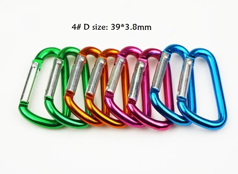 # 4 # 5 Karabinek Snap Hak Wieszak Brelok Piesze Wycieczki Camping Kolorowe Aluminium Spring Carabiner Ring