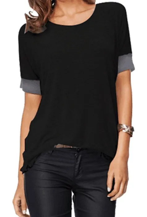 Nueva moda mujer camiseta sólida 2018 verano algodón cuello redondo Casual Tops mujer manga corta Camiseta Top con gran Stock