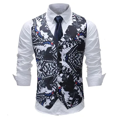 Gilet costume homme fleuri cheap