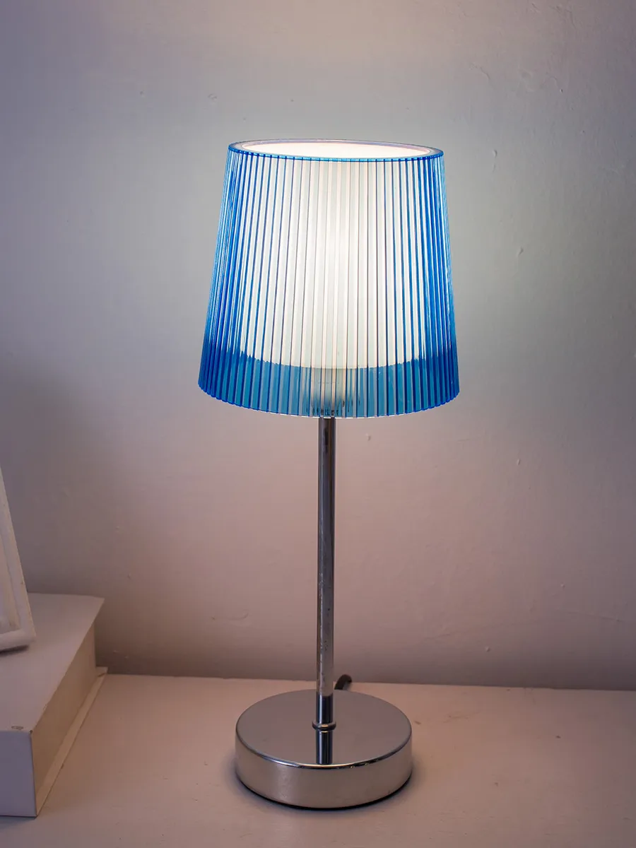 Hochwertiger Acryl-Doppellampenschirm mit Metallgrundfarbe, deckt E14 LED-Nachtlichter ab, energiesparende Tischlampen neben der Beleuchtung