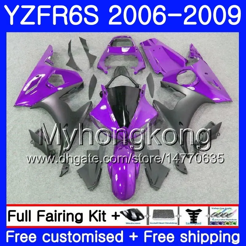ヤマハYZF600パープルブラックホットYZF R6 S YZF R6S 2006 2007 2007 2008 2009 231hm.52 YZF-R6S YZF-600 YZF R 6S R6S 06 07 08 08 08 08 08 09フェアリングキット