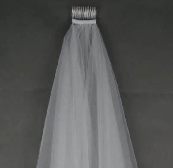 Imagem real Véils de noiva com contas brilhantes com strass Edge de comprimento curto Tulle Wedding Véil7888242