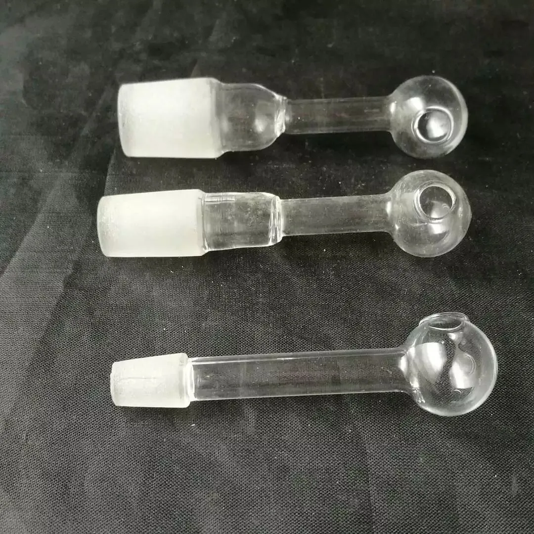 Pot court et droit transparent Bangs en verre en gros Brûleur à mazout Conduites d'eau en verre Plates-formes pétrolières sans fumer