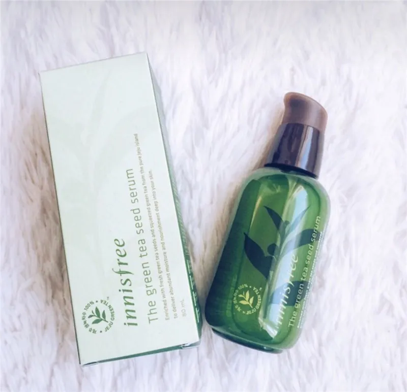 Heißer Verkauf INNISFREE Korea Grüne Flasche CREME DIE Grün Tee Samen Serum Feuchtigkeitsspendende Gesichtspflege Lotion 80ML Neue Gesicht hautpflege Creme