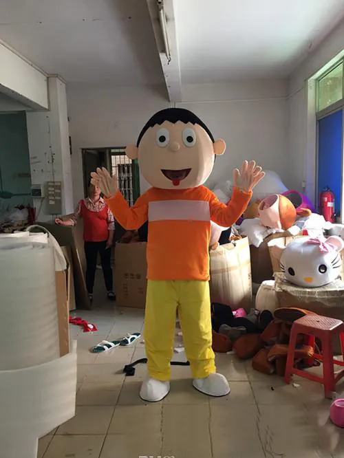 2018 de alta calidad caliente Takeshi Goda traje de la mascota de dibujos animados lindo fábrica personalizada personalizada accesorios personalizados caminar muñecas muñeca ropa