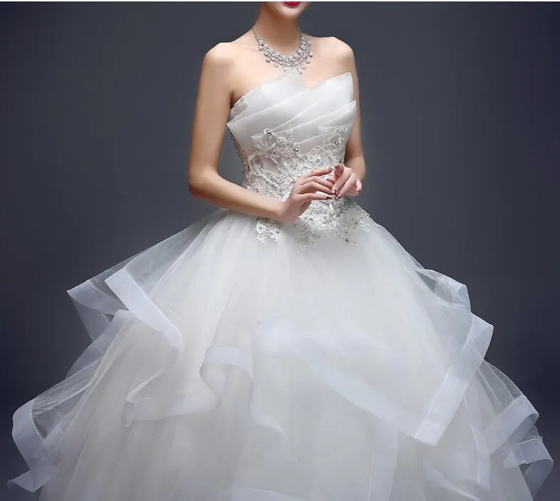 Perle De Luxe Perle Mode Bretelles Robes De Mari e 2018 Nouveau