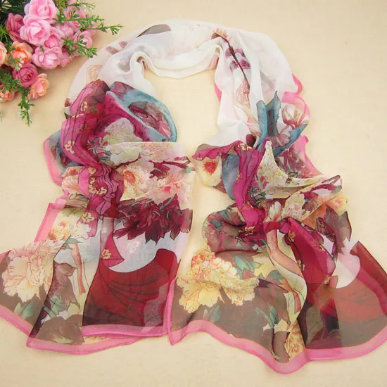 Chińskie Charakterystyka Pięknych Panie Figura Nowe Damskie Drukowane Szyfonowe Szalik Tang Dynasty Beauty Figure Scarf Scarf Beach Plaża