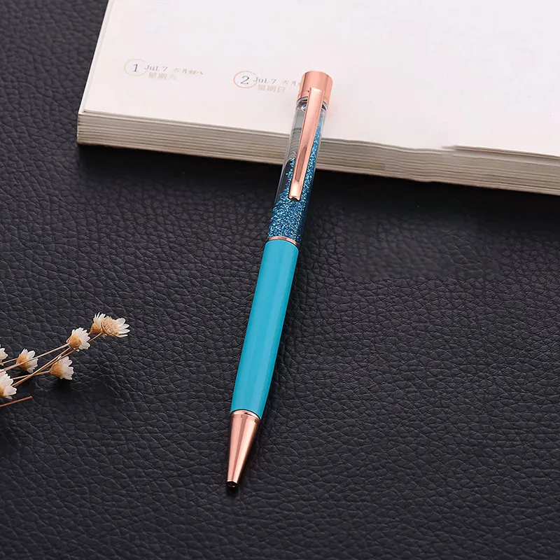 Promotion Wholesale Different Colors Crystal Diamond Ballpoint Pen Roller Ball Pens for Writing Christmas Gift 0479