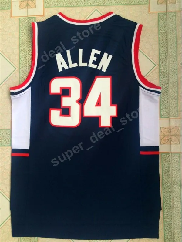 Ray Allen Navy Blue Auburn Basketball Shirt For Men All Stitched Team Sport Tee By Uconn Connecticut Huskies From Vip sport 10.85 DHgate.Com