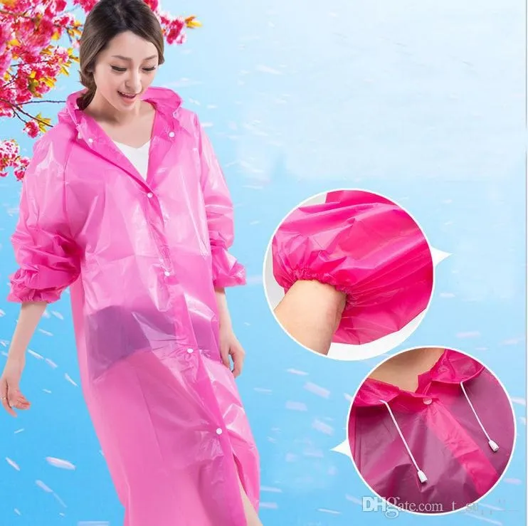 Långt bruk Rain Coat Women Eva Transparent Raincoat Poncho Portable Environmental Light Raincoat Hot Sale C217