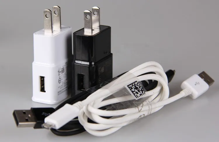 2A US wall home charger for Samsung Galaxy Note4 Note3 galaxy S6 S5 charger power adapter + High quality micro USB Cable