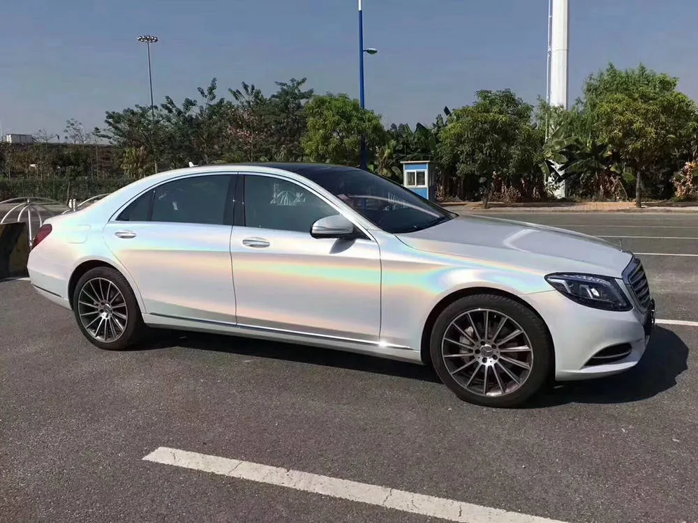 Laser white Psychedelic Flip Vinyl Wrap with air bubble free / release Car Wrapping Film Like 3m Psychedelics 1.52x20m rol 5x67ft roll l