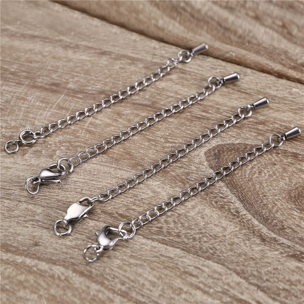 5cm Extended&Extension chain with lobster Clasps Jewelry Chains/Tail Extender Chain Drops With buckle for DIY Findings