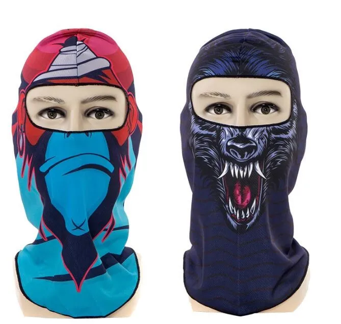 3D Hayvan maskeleri Balaclava kap şapka Bisiklet Bisiklet Motosiklet Şapka Snowboard Kaplan Parti kaput Pet Tam Yüz Maskesi korkunç kafatası maskeleri