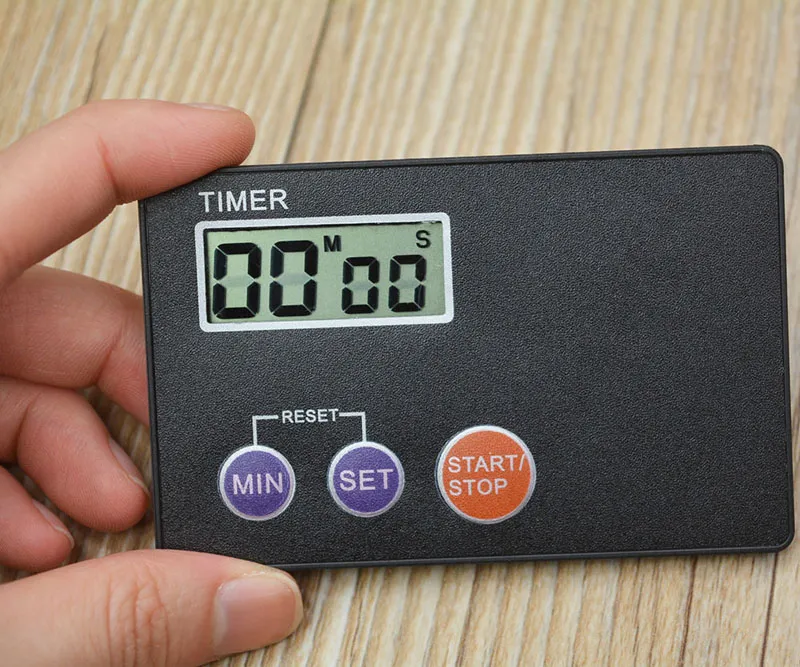 Pocket Credit Card Size Kitchen Timer Digital Countdown Cooking Timer Count Down Alarm Clock Kitchen Tools ZA5895