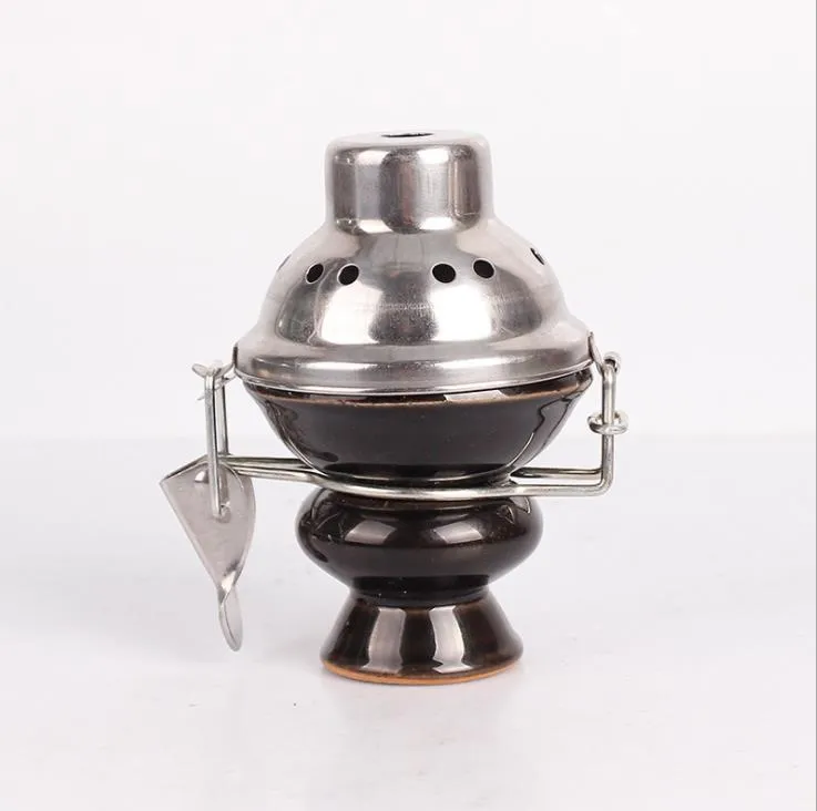 New large smoke bowl, wind shield, hookah fittings, ceramic pot, charcoal pot, stainless steel wind shield.