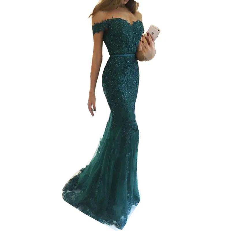 New Designer Dark Green Off The Shoulder Sweetheart... From Werbowy,  $140.21 | DHgate.Com