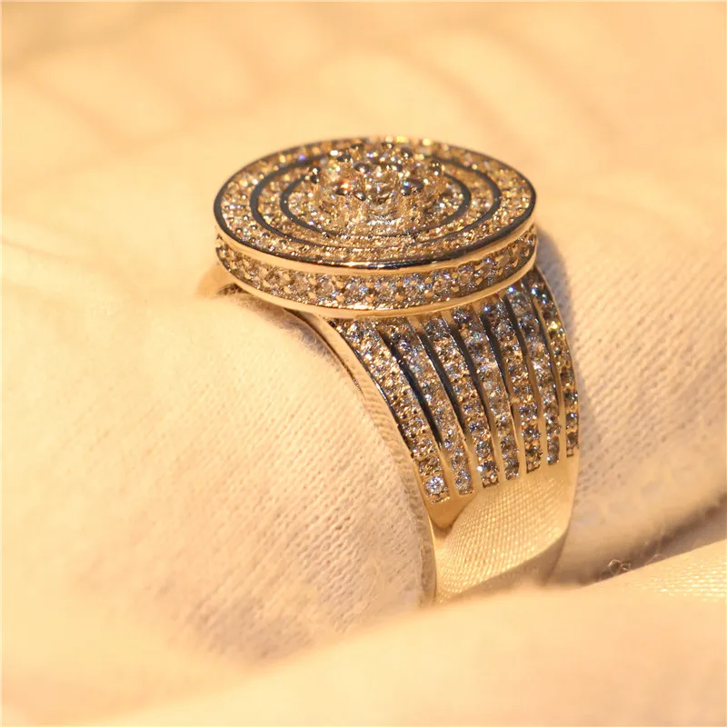 محترف كامل وتجارة التجزئة خاتم الزفاف الماس الفاخرة أعلى جودة Zirconia 925 الجنيه الاسترليني المجوهرات الأزياء الفضية ل WO5604441