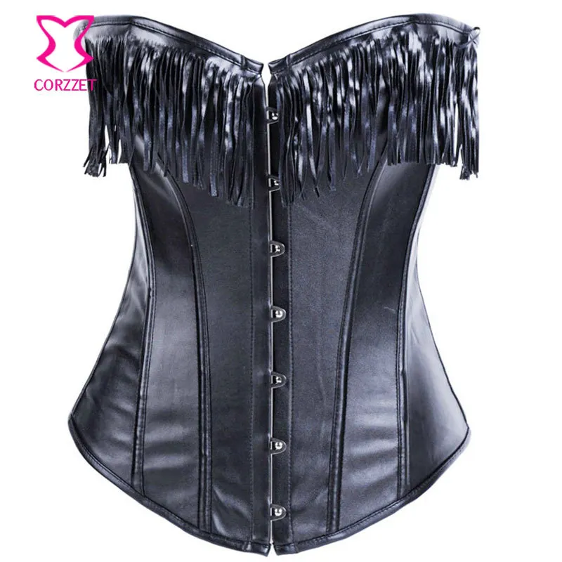 Corzzet Sexy Cuir Pas Cher Corsets et Bustiers Corpetes E Espartilhos Bustier 6XL Plus La Taille En Acier Désossé Corset2889