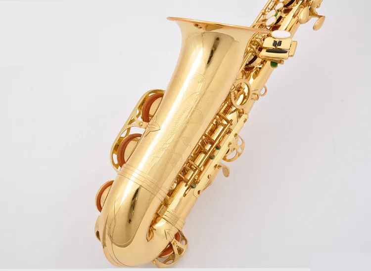 Eb Tune SUZUKI saxofón alto de alta calidad e-flat Tune instrumento de música profesional para estudiantes saxofón chapado en oro con estuche, boquilla