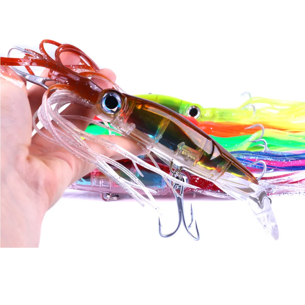 INFOF 6 PZ 14cm 42g ABS plastica esche da pesca big game polpo calamari jig barba esche da pesca pike bass pesca attrezzatura da pesca303t