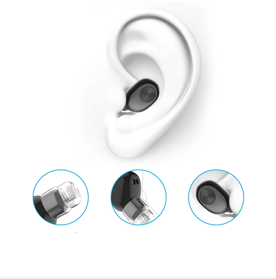 Drahtloser Bluetooth-Kopfhörer Mini BL1 Stereo Kleiner Einzelkopfhörer mit 700-mAh-Ladebox Unsichtbarer Ohrhörer Headset-Ohrhörer Für Telefon