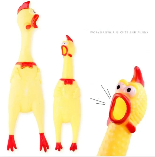 screaming chicken dog toy squeaker for dog puppy toy Annoying Toy Dog Toys Shrilling Decompression Tool Funny squeeze chews toys