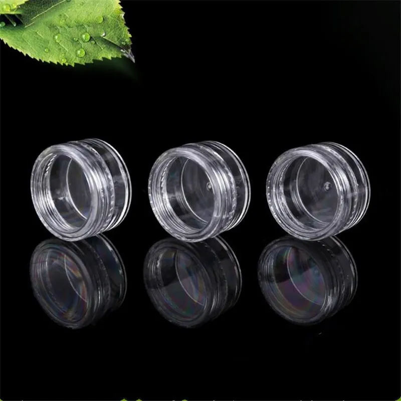 3ml/3g 5ml/5g Empty Plastic Bottle Cosmetic Samples Container for Make Up Jewelry Cream Small Clear Pot Jars