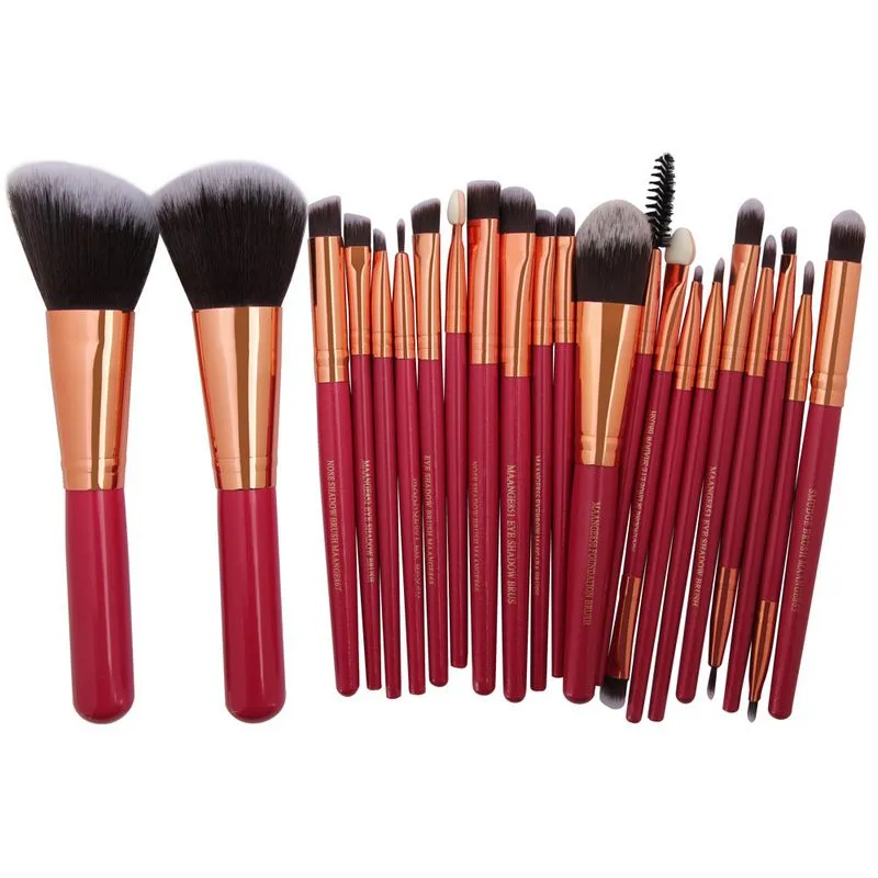 MAANGE Pro 22 pièces pinceaux de maquillage fond de teint cosmétique poudre Blush fard à paupières Eyeliner lèvres beauté maquillage brosse outils Maquiagem 50 ensemblesDHL