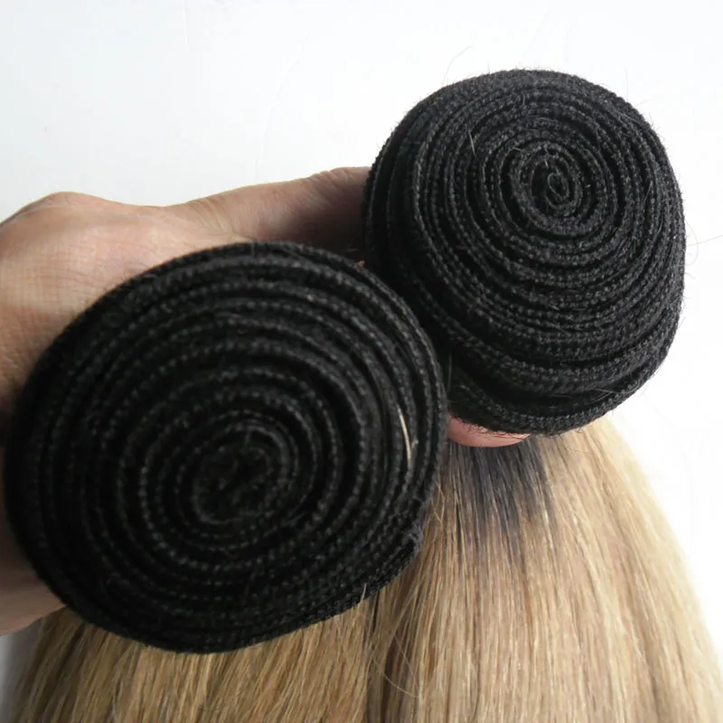 ブラジルのストレートヘアー織り束200g 100％レミーヘア織り束2本T1b /グレーオンベールグレーヘアウィーブ