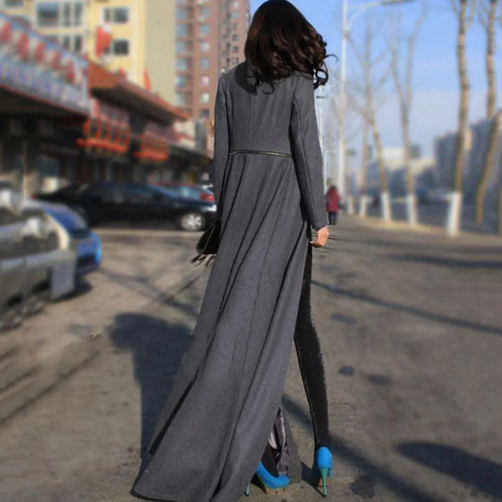 2016 New Autumn Winter Women Long Coat For Women Woolen Slim Floor Length Design Women Overcoat Long Multi Trench Long Coat For Women For Women Plus 3XL From Bidalina 34.57 DHgate.Com
