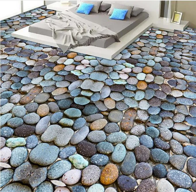 Wasserfestes Tapeten für Badezimmer: Dekoratives 3D -Kieseldesign, wasserdichte Wandabdeckung für Badezimmer, Schlafzimmer und Bodendekoration