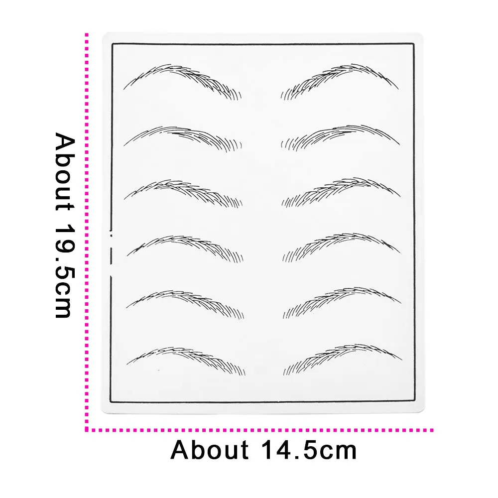 Practical Makeup Microblading Eyebrow Tattoo Kit For Permanent Tattoo Eyebrow Ruler Needles Eye Brow Pigment Practice Skin