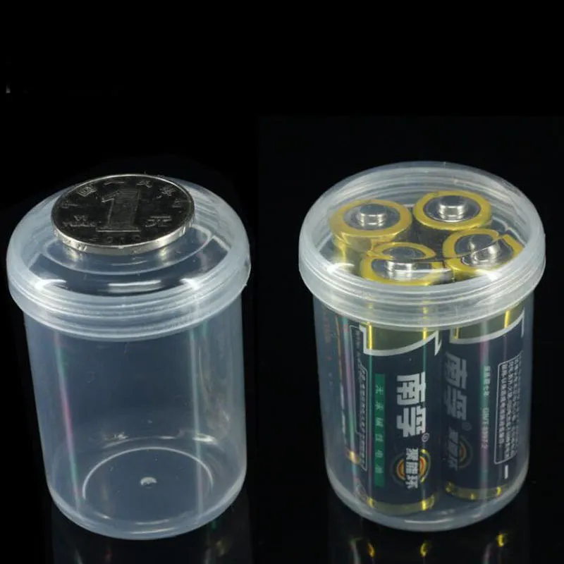 Set 3 Porta Pile AAA Traslucidi – Capacità 10 Batterie, Organizer Compatto Con Chiusura