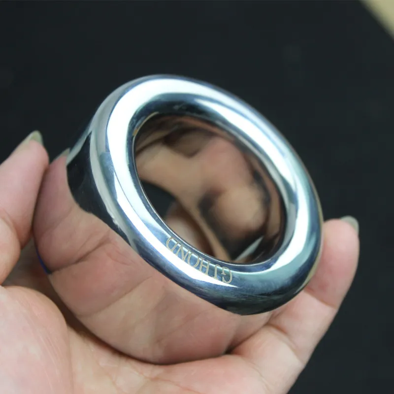 Ciondolo anello in acciaio inox Ciondolo pene Anello di schiavitù del pene Ringhiera pendente Scroto Anello del pene, 6 dimensioni scelta, Giocattolo del sesso, B69