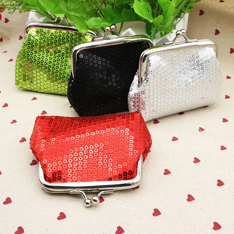 Fashion Women Ladies Small Sequin Wallet Coin Hasp Purse Credit Card Holder Party Favor Gift Package ZA5830