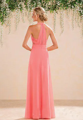 Coral Bohemian sedona sunset bridesmaid dress Halter V Neck Slit Evening Dresses Plus Size Chiffon Wedding Guest Gowns Custom Made Coral Bohemian sedona sunset bridesmaid dress Halter V Neck Slit Evening Dresses Plus Size Chiffon Wedding Guest Gowns Custom Made