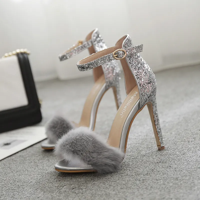 Mockup of luxurious furry heels on Craiyon