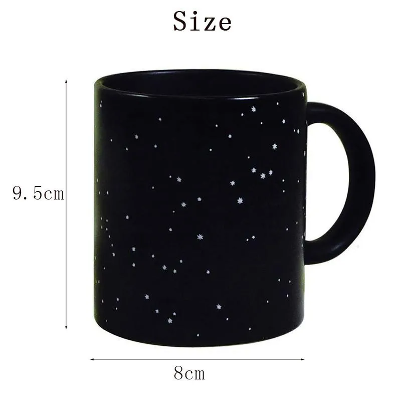 Creative 12 Constellation Color Changing Cups Heat Reactive Ceramic Mugs Tea Cup Milk Coffee Water Mug