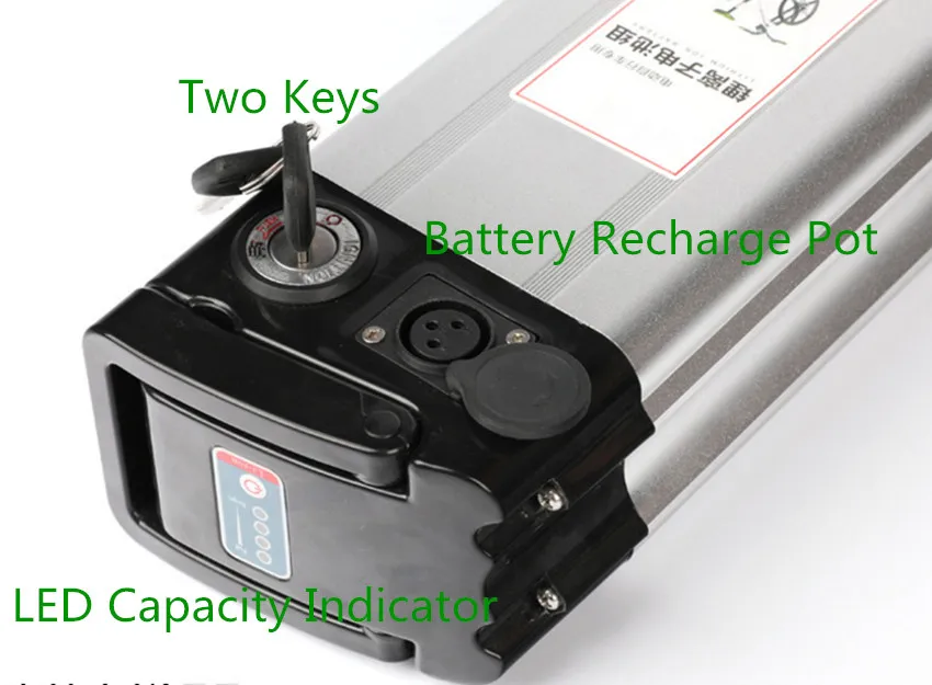 36V 11ah send bateria de lítio bateria de iões de prata peixe ebike elétrica moto bateria ebike li-ion com carregador 2A na China estoque navio livre