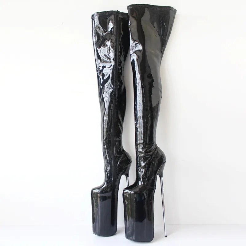 11.81in High Height Sex Women Heels Stiletto platform Metal heel Over-the-Knee Boots Heels No.J3002