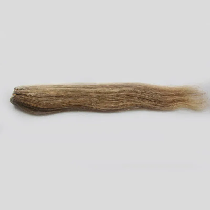 Blandad färg M8613 Maskin Made Human Hair Weaves Brasiliansk hår Rakt kan blanda buntar Längd remy hår weft9823617