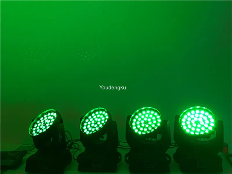 4 pièces avec Flightcase LYRE DMX LED WASH 36x15W 5in1 LED ZOOM ZOOM TÊTE DE TÊTE RGBWA ZOOM TÊTE DE MOWER LED STOPE Disco Light