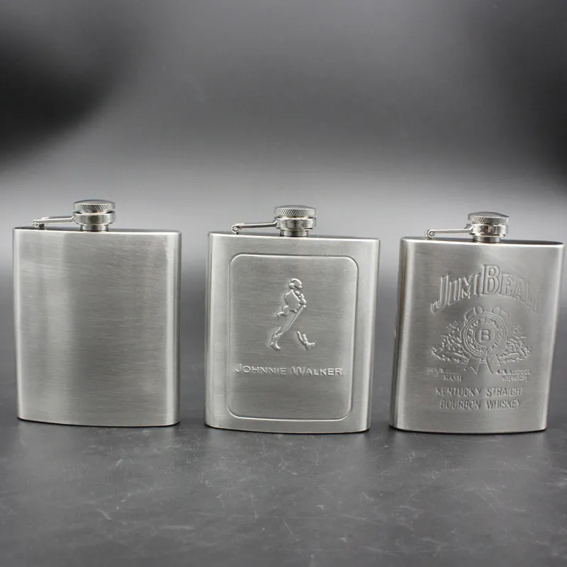 gift stainless steel hip flask flagon quality wine whisky pot bottle drinkware for drinker flagon funnel cup 