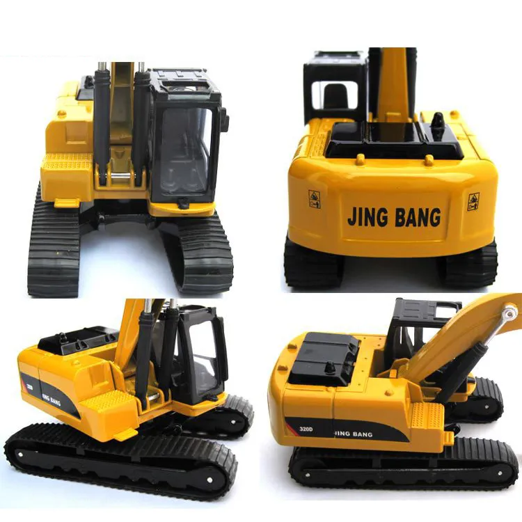 150 Alloy Excavator Truck Car Vehicles Model Diecast For Boys Dream Toys Gift Kid Toy2852